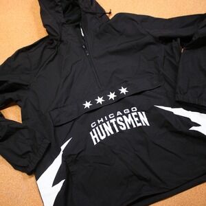 Chicago Huntsmen Jacket Coat Windbreaker Hoodie Sz 2XL Black White Call of Duty